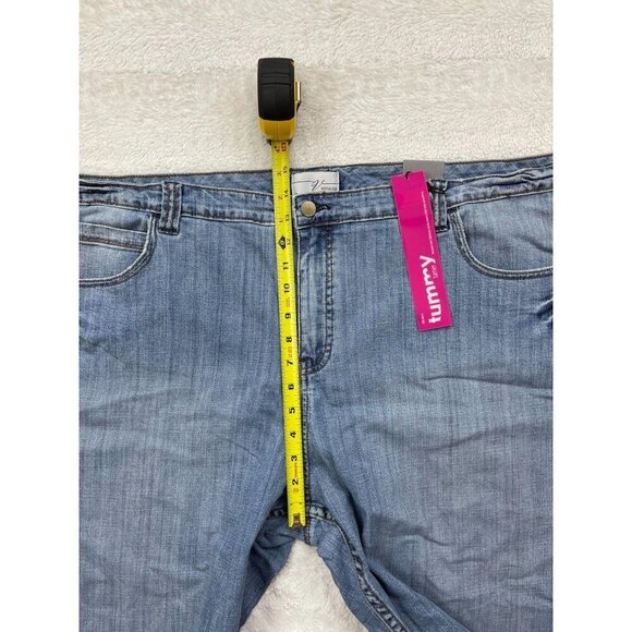 NEW Venezia Womens Jeans 28 Cropped Cuffed NWT Lane Bryant Light Wash 25" Inseam - Picture 10 of 10
